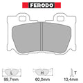 Ferodo - Kit pastiglie freno (FCP4173) - Nissan 370Z 3.7 - Rear - Ravasicorse