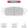 Ferodo - Kit pastiglie freno (FCP4187) - Subaru BRZ 2.0 - Rear - Ravasicorse