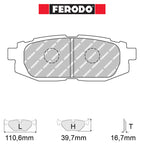 Ferodo - Kit pastiglie freno (FCP4187) - Subaru BRZ 2.0 - Rear - Ravasicorse