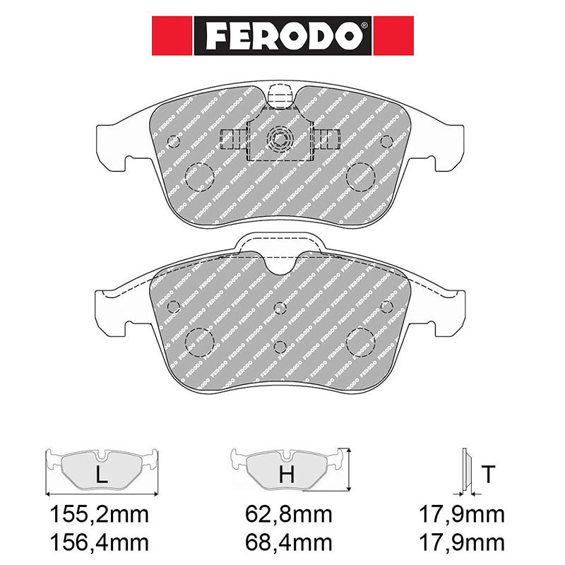 Ferodo - Kit pastiglie freno (FCP4249) - Renault Clio IV RS 200 EDC 1.6 Turbo / Trophy - Front - Ravasicorse