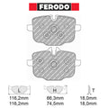 Ferodo - Kit pastiglie freno (FCP4381) - BMW M5 412-441 kw (F10) - Rear - Ravasicorse