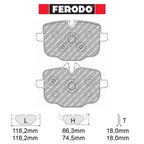 Ferodo - Kit pastiglie freno (FCP4381) - BMW M5 412-441 kw (F10) - Rear - Ravasicorse