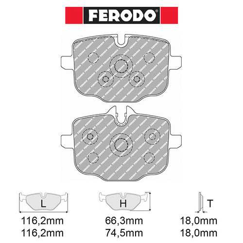 Ferodo - Kit pastiglie freno (FCP4381) - BMW M5 412-441 kw (F10) - Rear - Ravasicorse