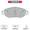 Ferodo - Kit pastiglie freno (FCP4425) - Volkswagen Golf VII 2.0 GTi 155/180 kw - Front - Ravasicorse