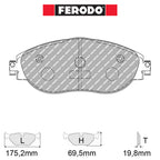 Ferodo - Kit pastiglie freno (FCP4425) - Volkswagen Golf VII 2.0 GTi 155/180 kw - Front - Ravasicorse