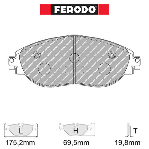 Ferodo - Kit pastiglie freno (FCP4425) - Volkswagen Golf VII 2.0 GTi 155/180 kw - Front - Ravasicorse