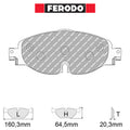 Ferodo - Kit pastiglie freno (FCP4433) - Volkswagen Golf VII 2.0 GTi 155/162 kw - Front - Ravasicorse