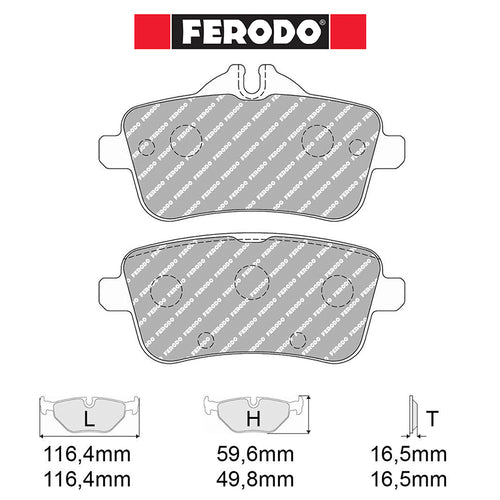 Ferodo - Kit pastiglie freno (FCP4587) - Mercedes A 45 AMG (W176) - Rear - Ravasicorse