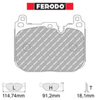 Ferodo - Kit pastiglie freno (FCP4611) - BMW M4 [F82] incl. Competition - Front - Ravasicorse
