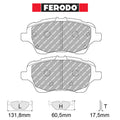 Ferodo - Kit pastiglie freno (FCP4612) - Ford Fiesta ST 1.6T (2013-) - Front - Ravasicorse
