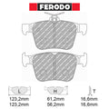 Ferodo - Kit pastiglie freno (FCP4697) - Volkswagen Golf VII 2.0 GTi 155/180 kw - Rear - Ravasicorse