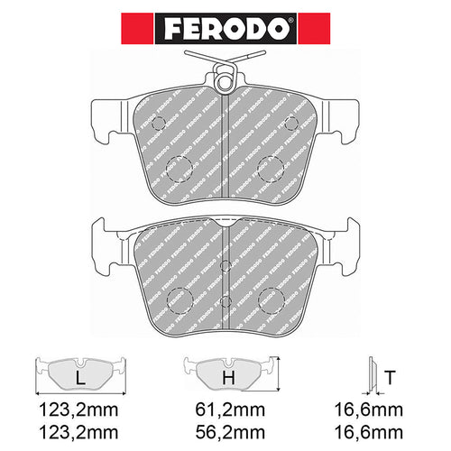 Ferodo - Kit pastiglie freno (FCP4697) - Volkswagen Golf VII 2.0 GTi 155/180 kw - Rear - Ravasicorse