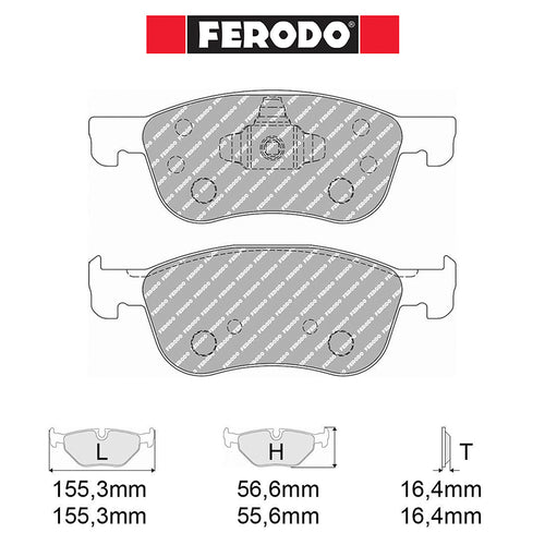 Ferodo - Kit pastiglie freno (FCP4816) - Ford Fiesta ST Mk7 1.5T Ecoboost 200 HP - Front - Ravasicorse