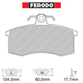 Ferodo - Kit pastiglie freno (FCP527) - Ravasicorse