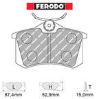 Ferodo - Kit pastiglie freno (FCP541) - Volkswagen Golf 3 2.0 8V / 16V GTI - Rear - Ravasicorse