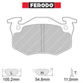 Ferodo - Kit pastiglie freno (FCP558) - Peugeot 205 1.9 GTI - Rear - Ravasicorse