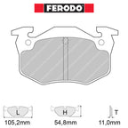 Ferodo - Kit pastiglie freno (FCP558) - Peugeot 205 1.9 GTI - Rear - Ravasicorse
