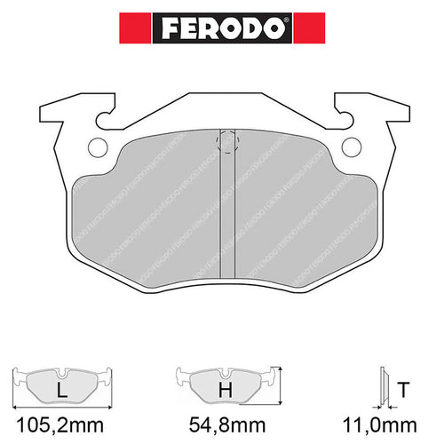 Ferodo - Kit pastiglie freno (FCP558) - Peugeot 205 1.9 GTI - Rear - Ravasicorse