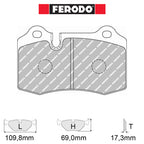 Ferodo - Kit pastiglie freno (FCP721) - Lancia Delta 2.0 HF Int. 16V Evo - Front - Ravasicorse