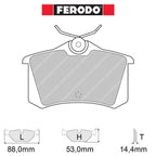 Ferodo - Kit pastiglie freno (FCP726) - Lancia Delta 2.0 HF Int. 16V Evo - Rear - Ravasicorse