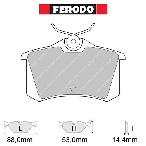 Ferodo - Kit pastiglie freno (FCP726) - Lancia Delta 2.0 HF Int. 16V Evo - Rear - Ravasicorse