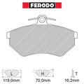 Ferodo - Kit pastiglie freno (FCP774) - Volkswagen Golf 2 1.8 G60 16V GTi - Front - Ravasicorse