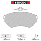 Ferodo - Kit pastiglie freno (FCP774) - Volkswagen Golf 2 1.8 G60 16V GTi - Front - Ravasicorse