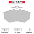 Ferodo - Kit pastiglie freno (FCP775) - Volkswagen Golf 3 2.0 8V / 16V GTI - Front - Ravasicorse