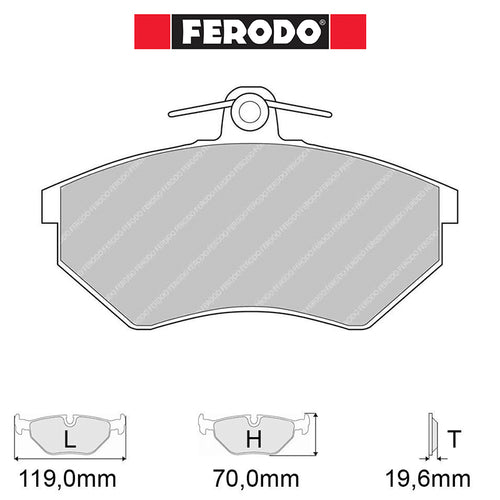 Ferodo - Kit pastiglie freno (FCP775) - Volkswagen Golf 3 2.0 8V / 16V GTI - Front - Ravasicorse