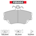 Ferodo - Kit pastiglie freno (FCP845) - Peugeot 205 1.9 GTI - Front - Ravasicorse