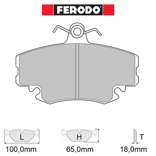 Ferodo - Kit pastiglie freno (FCP845) - Peugeot 205 1.9 GTI - Front - Ravasicorse