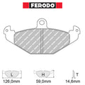 Ferodo - Kit pastiglie freno (FCP878) - Ravasicorse