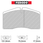 Ferodo - Kit pastiglie freno (FCP891) - Ravasicorse