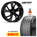 Set Audi e-tron, Q7, SQ7 / BMW iX - GMP Rebel 10.0x23" ET30 (Shiny Black) & Pirelli P-Zero PZ4 295/35R23 108Y - Ravasicorse