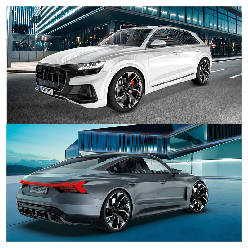 Set Audi e-tron, Q8, SQ8, RS Q8 - GMP Rebel 10.0x23" ET18 (Black Diamond) & Pirelli P-Zero PZ4 295/35R23 108Y - Ravasicorse