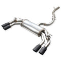Inoxcar - Centrale diretto + Finale con silenziatore 2x90x70 mm DX+SX (Race Black Matt) + Valvole - Ravasicorse
