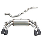 Inoxcar - Centrale diretto + Finale con silenziatore 2x90x70 mm DX+SX (Race Black Matt) + Valvole - Ravasicorse