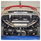 Inoxcar - Tubo centrale diretto Ø70 mm + Finale con silenziatore 2 x Ø90 mm DX+SX (Ceramic) + Valvole