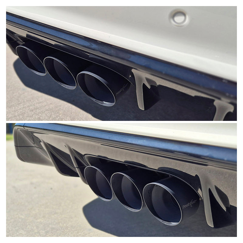 Inoxcar - Finale con silenziatore 3 x Ø114 (Black Ceramic) + Valvole - Ravasicorse