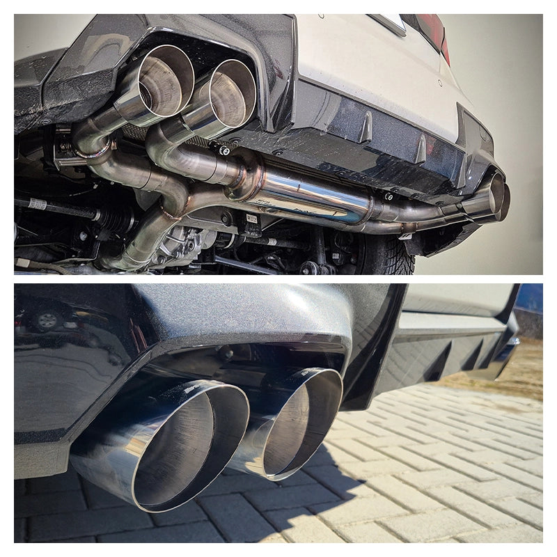 Inoxcar - Finale con silenziatore 2 x Ø100 DX+SX (Racing) + Valvole