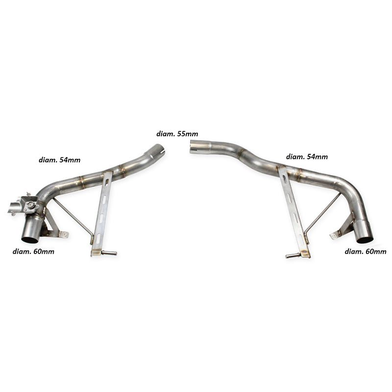 Inoxcar - Finale senza silenziatore DX+SX (con valvole) - Ravasicorse