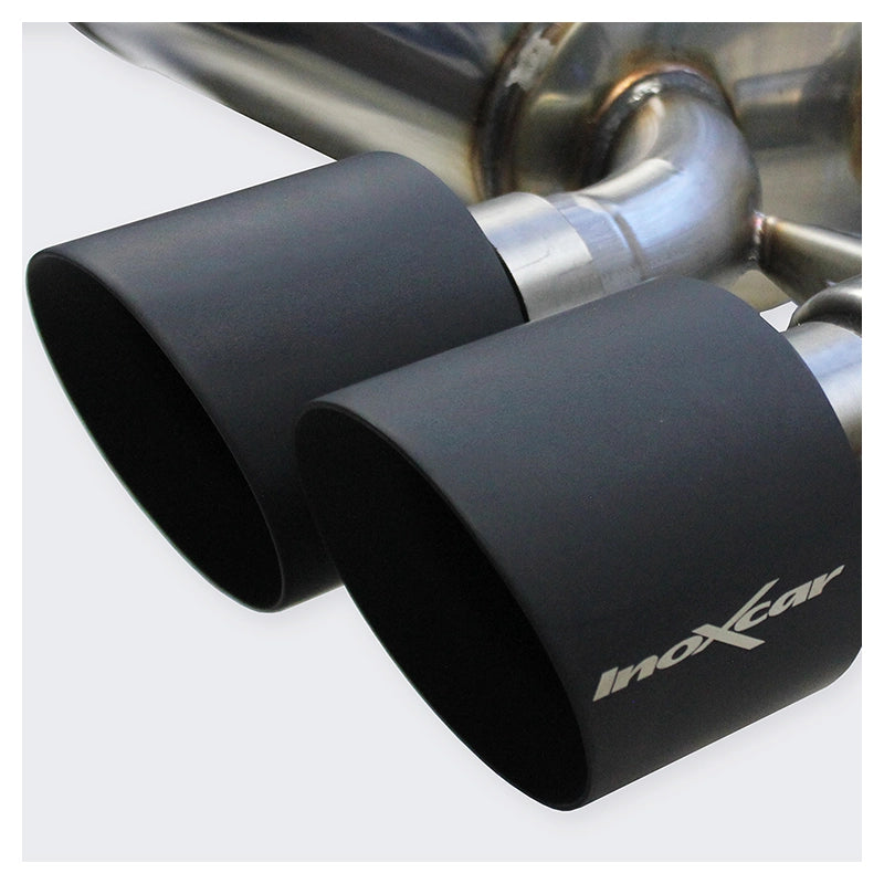 Inoxcar - Finale con silenziatore con uscita 2 x Ø100 DX+SX (Ceramic) + Valvole