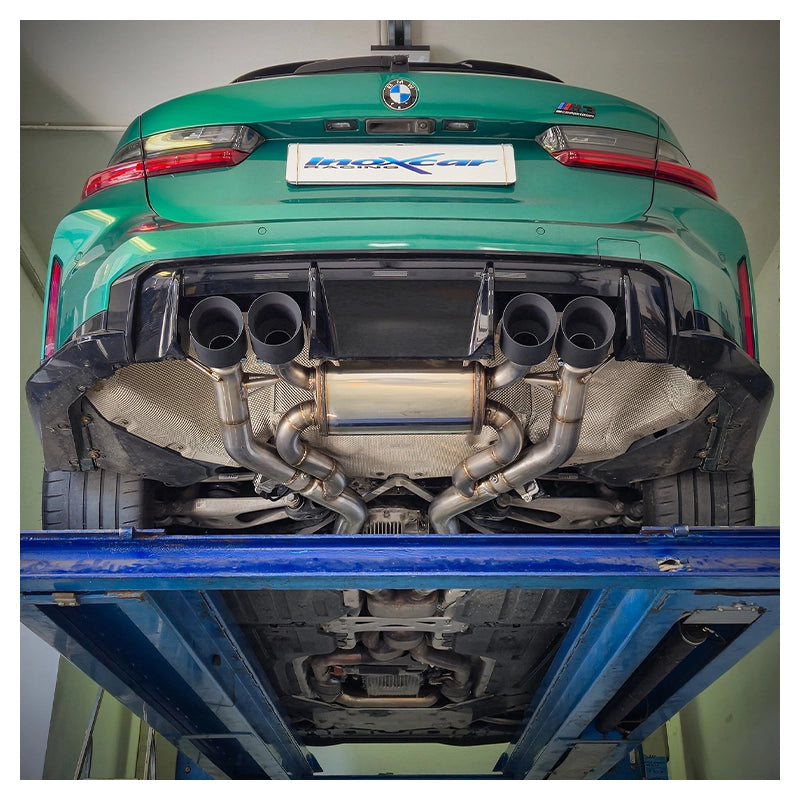 Inoxcar - Finale con silenziatore con uscita 2 x Ø100 DX+SX (Ceramic) + Valvole