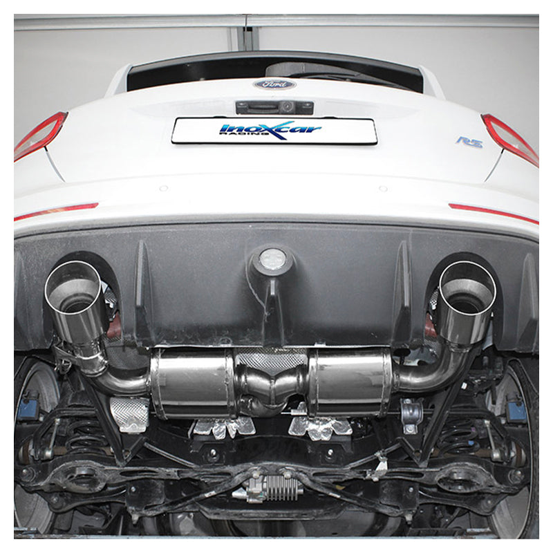 Inoxcar - Finale con silenziatore con uscita 114 DX+SX Racing (Ø70 mm) + Valvole - Ravasicorse