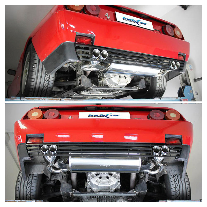 Inoxcar - Finale con silenziatore 2 x Ø60 mm DX+SX (Racing) - Ferrari Mondial T 3.4 (300 Hp)