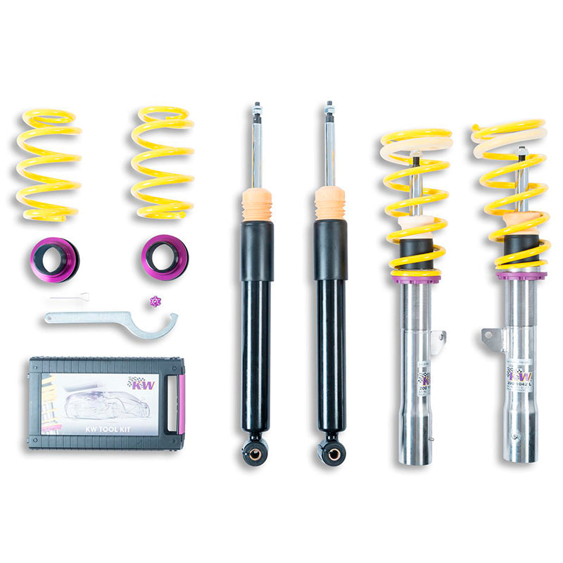 KW suspensions - Kit assetto a ghiera V1 Inox (with electronic dampers) per BMW 3-series 105-265 KW (F30, F31) - Station wagon/4WD