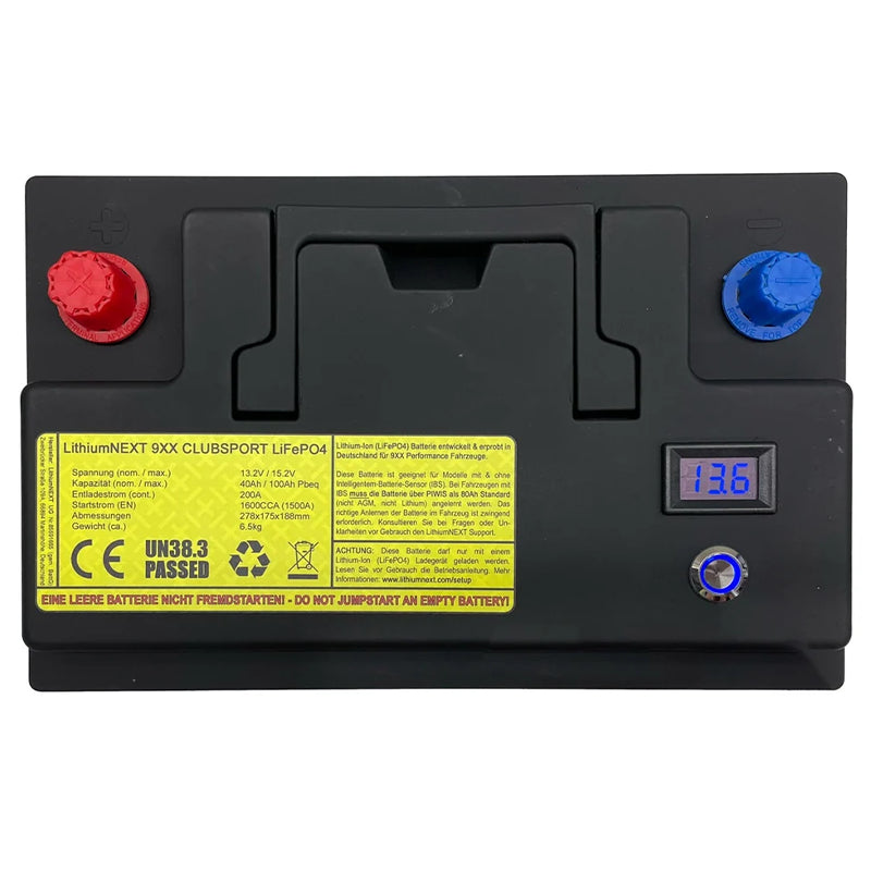 Lithium Next - Batteria Clubsport 9XX (278 x 175 x 188 mm / 6.5 Kg)