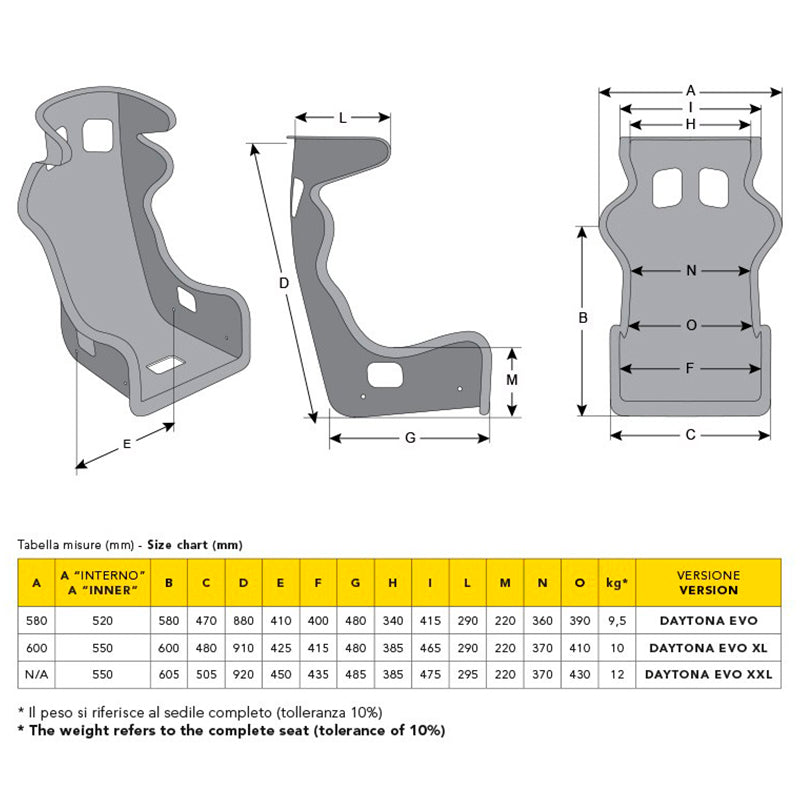 MOMO - Sedile Daytona EVO (size: L) - Ravasicorse