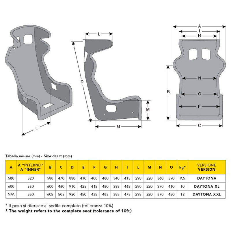 MOMO - Sedile Daytona (size: XL) - Ravasicorse