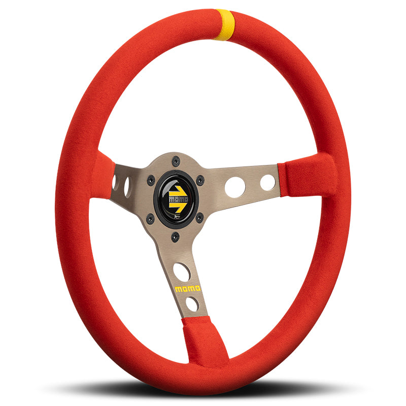 MOMO - Volante MOD. 07 Ø350 mm (microfibra red) - Ravasicorse